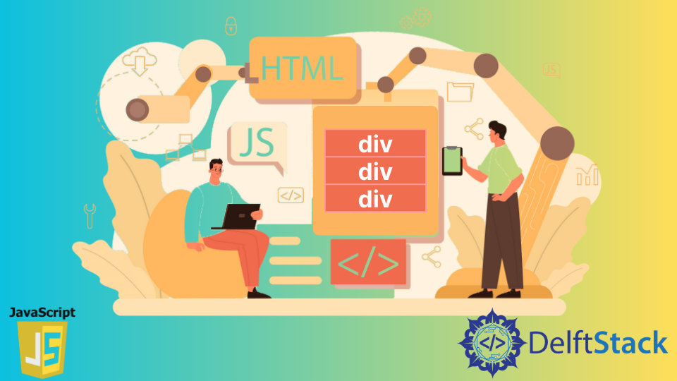 add-html-to-div-using-javascript-delft-stack